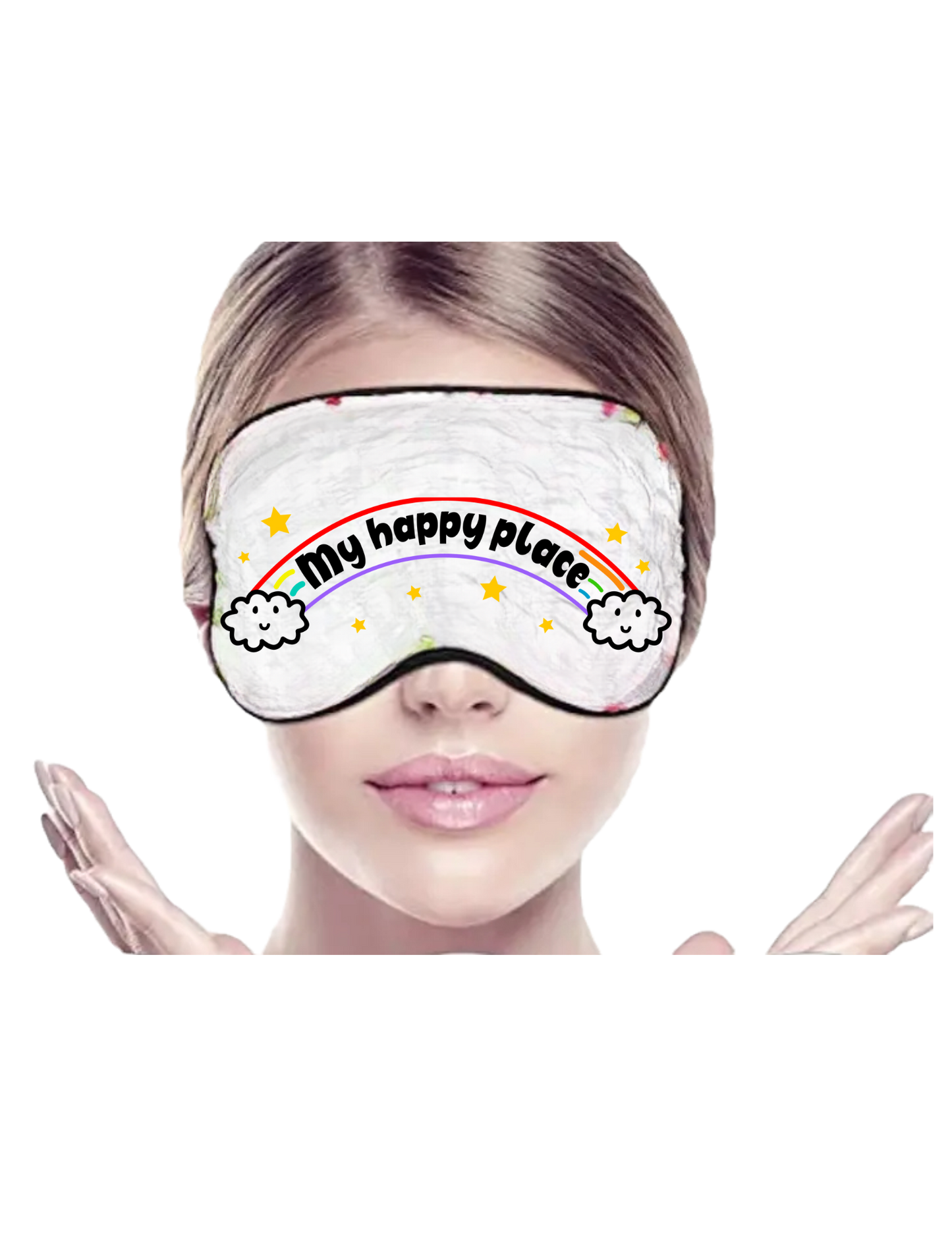 Eye Coverings Silk - WHITE (Customizable)