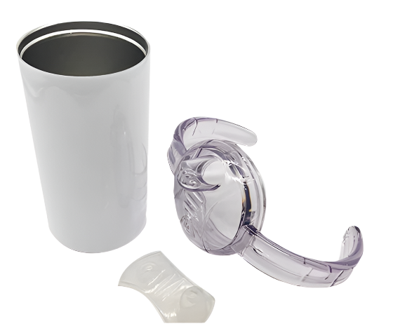 Baby Sippy Cup - White Customizable Stainless Steel Sippy Cup
