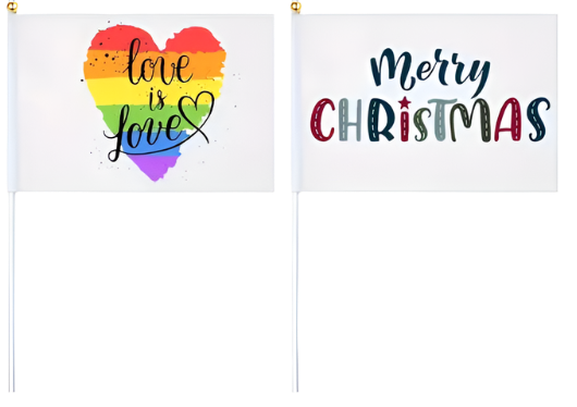 Flags - Mini Customizable Flags (14cmx20.5cm)