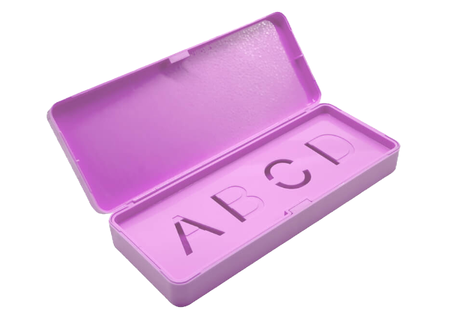 Pencil Case - Plastic (Blue and Pink)