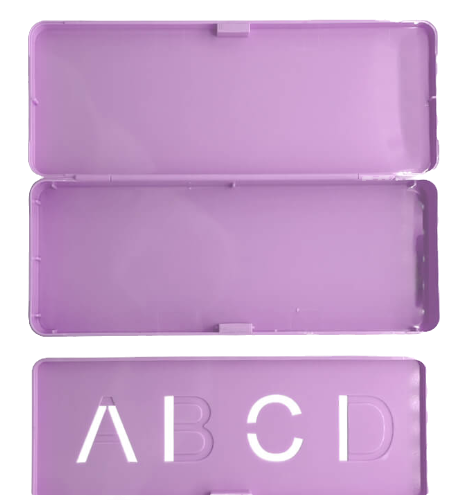 Pencil Case - Plastic (Blue and Pink)