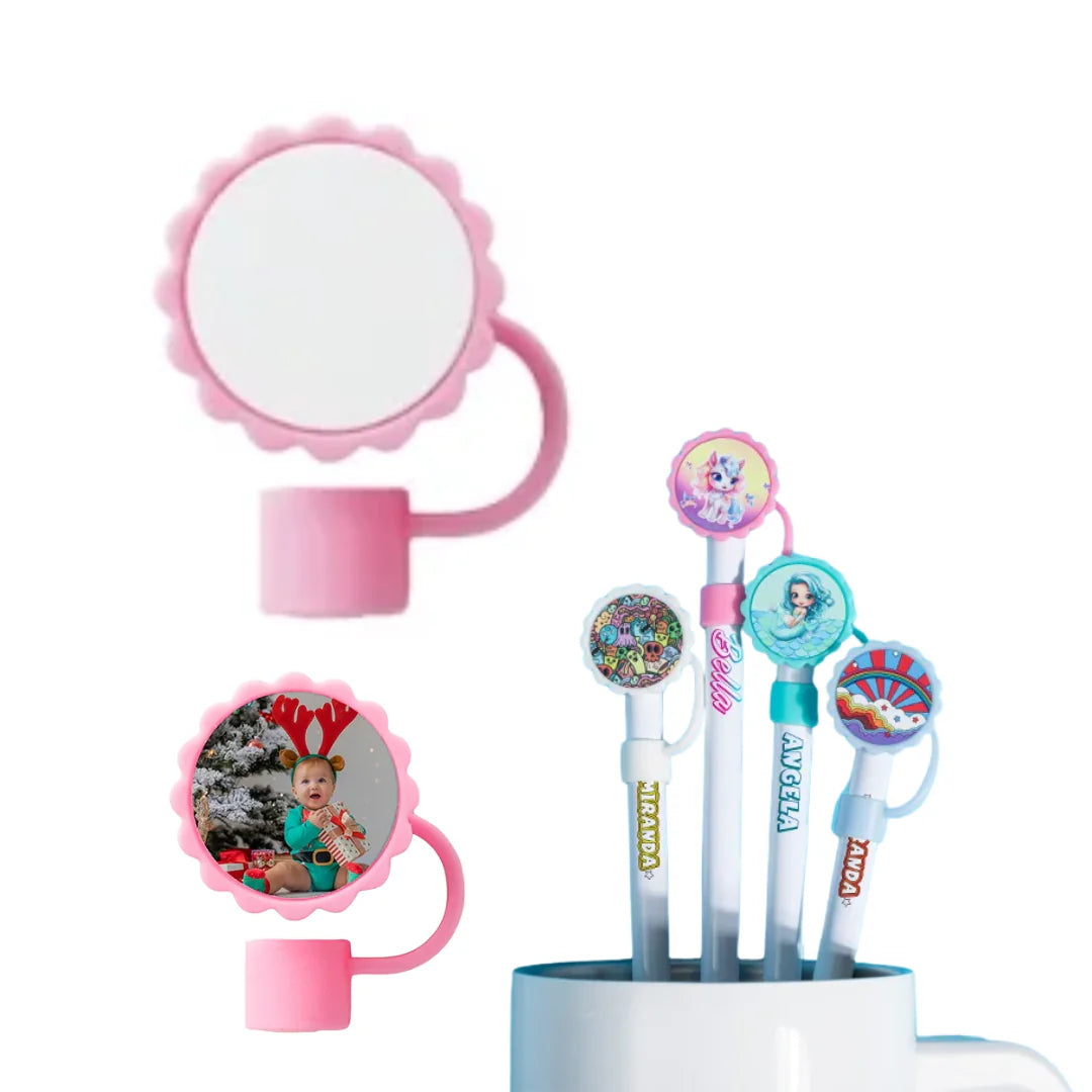 Straw Topper Light Pink