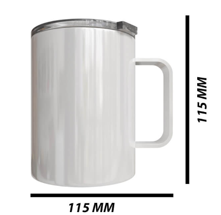 Coffee Mug - White Customizable Stainless Steel