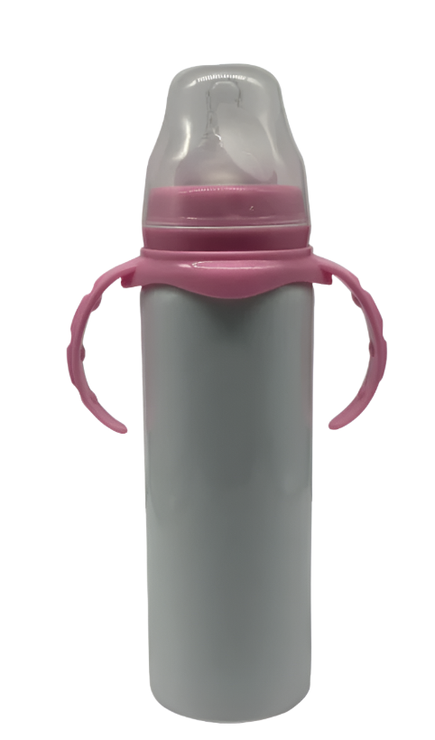 Baby Milk Bottle - Stainless Steel, Pink