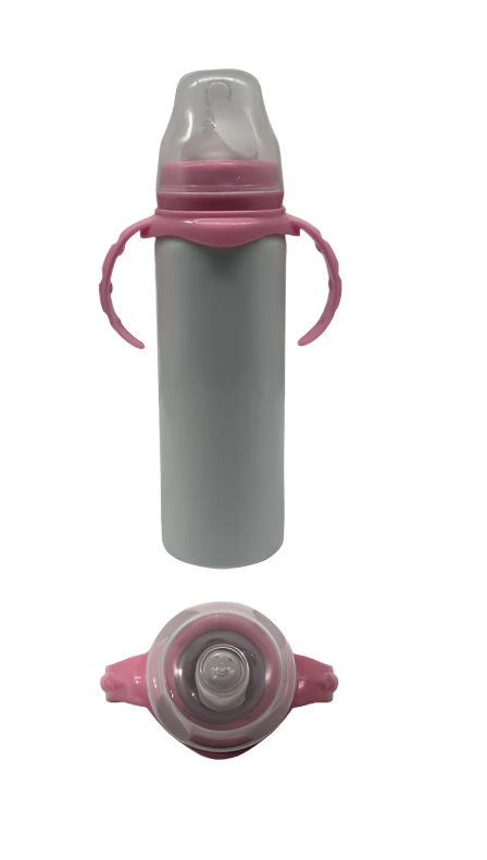 Baby Milk Bottle - Stainless Steel, Pink