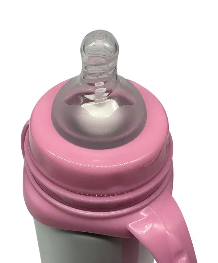 Baby Milk Bottle - Stainless Steel, Pink
