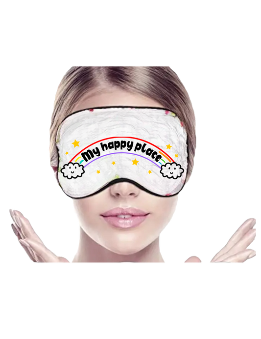 Eye Coverings Silk  - WHITE (Customizable)