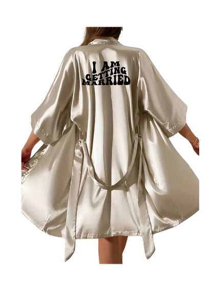Dressing Gown - Customizable Khaki Color Dressing Gown