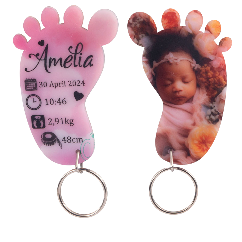 Keyrings - Baby Feet" Shaped