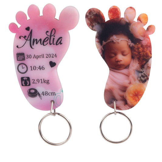 Keyrings - Baby Feet" Shaped