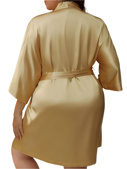 Dressing Gown - Customizable, Comfortable Champagne (Plus Size) Women's Nightgown