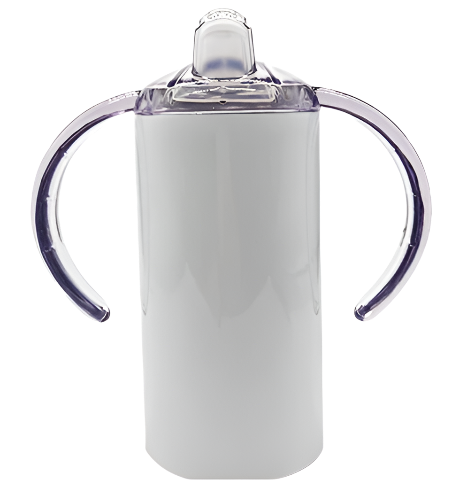 Baby Sippy Cup - White Customizable Stainless Steel Sippy Cup