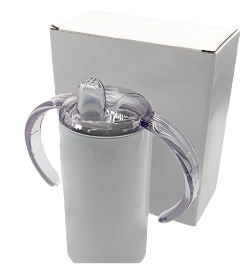 Baby Sippy Cup - White Customizable Stainless Steel Sippy Cup