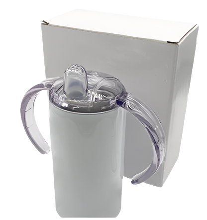 Baby Sippy Cup - White Customizable Stainless Steel Sippy Cup