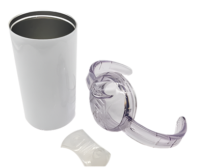 Baby Sippy Cup - White Customizable Stainless Steel Sippy Cup