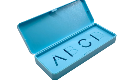 Pencil Case - Plastic (Blue and Pink)