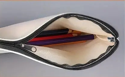 Canvas Bag / Zipper Handbag  Black Zip