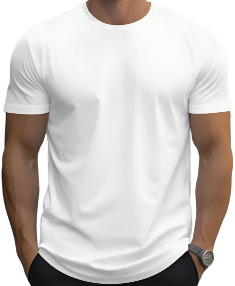 T-shirts - Customizable Classic Crew Neck T-Shirts Regular Fit - White 180GSM