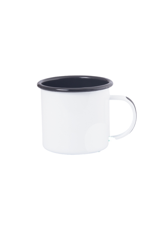 Mugs - Coloured Enamel Mug - BLACK