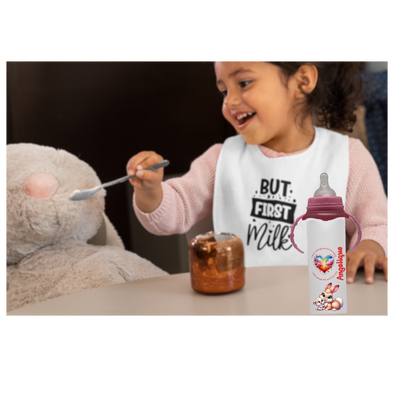 Baby Milk Bottle - Stainless Steel, Pink