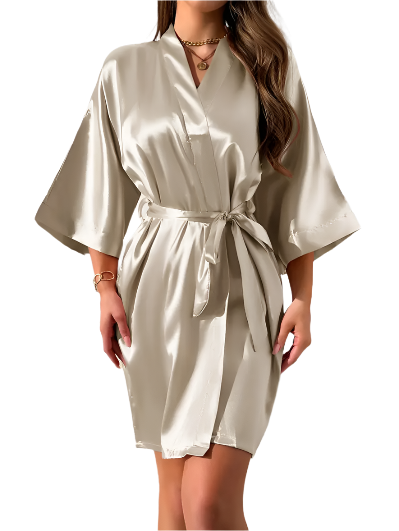Dressing Gown - Customizable Khaki Color Dressing Gown