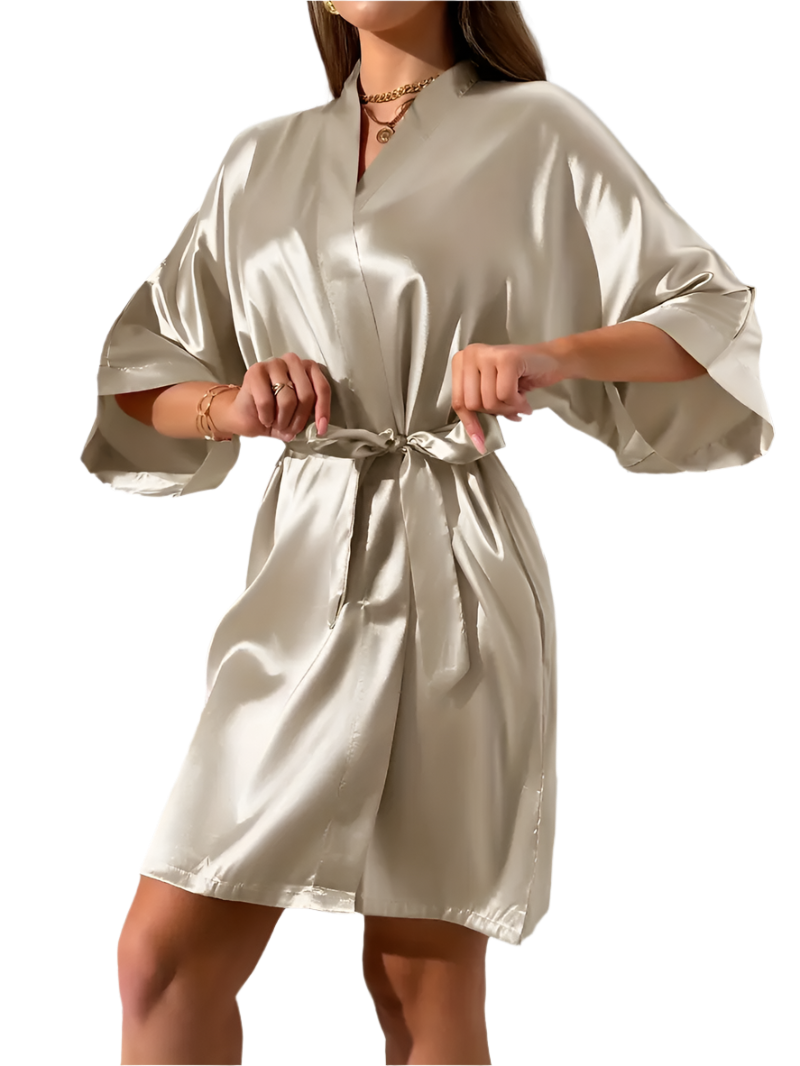 Dressing Gown - Customizable Khaki Color Dressing Gown