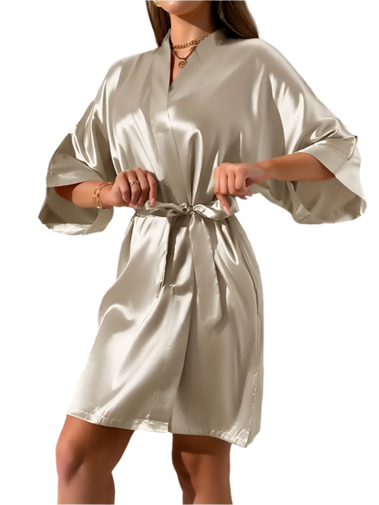 Dressing Gown - Customizable Khaki Color Dressing Gown