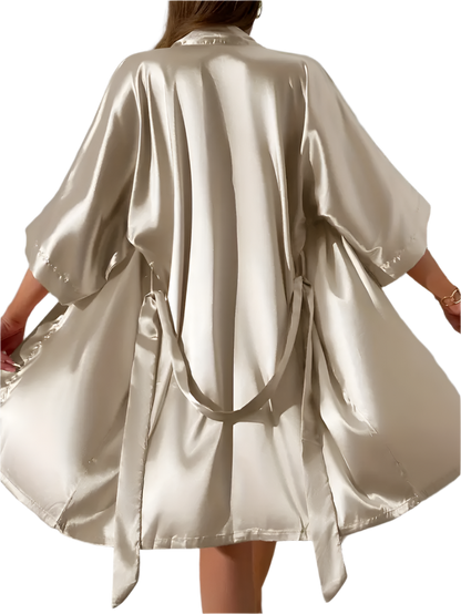 Dressing Gown - Customizable Khaki Color Dressing Gown