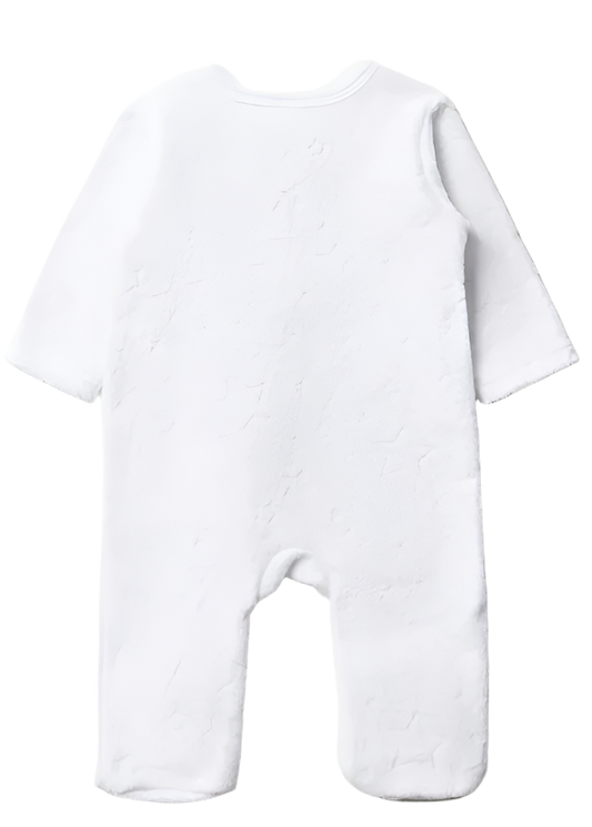 Babygrow Closed Feet, Zip - White - Polyester