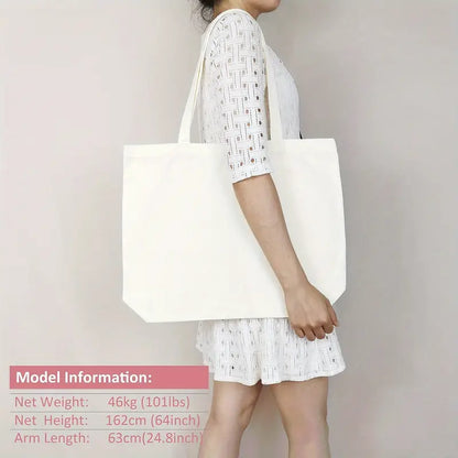 Tote Bag -  Customizable Premium Reinforced Canvas Tote Bags - Beige