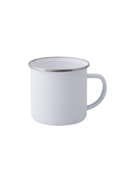 Mugs - Coloured Enamel Mug - Silver