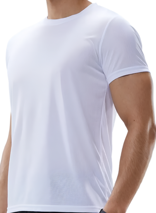 T-shirts - Customizable Crew Neck Short Sleeve Sports Tee, Versatile And Comfortable