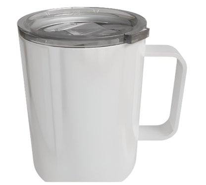 Coffee Mug - White Customizable Stainless Steel