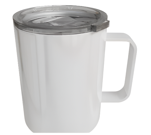 Coffee Mug - White Customizable Stainless Steel