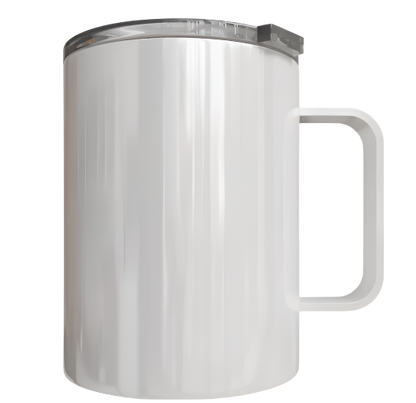 Coffee Mug - White Customizable Stainless Steel