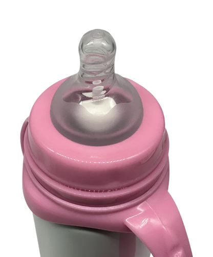 Baby Milk Bottle - Stainless Steel, Pink
