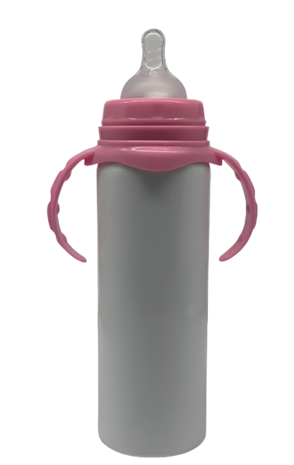 Baby Milk Bottle - Stainless Steel, Pink