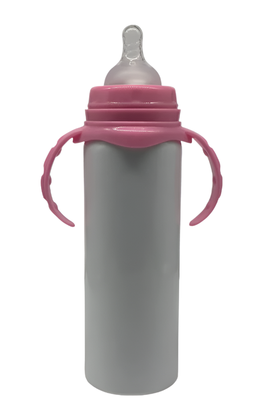 Baby Milk Bottle - Stainless Steel, Pink