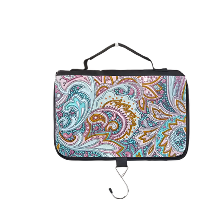 Toiletry Bag - Customizable Fabric Toiletry Bag with Hanging Hook