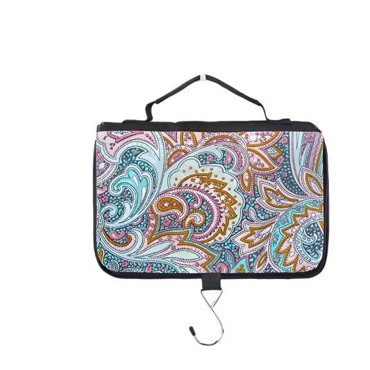 Toiletry Bag - Customizable Fabric Toiletry Bag with Hanging Hook