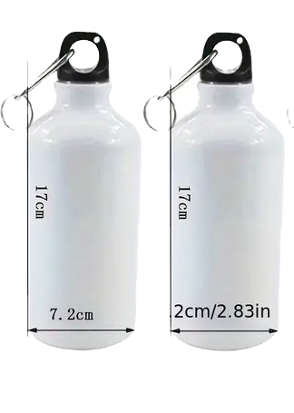Water Bottle  Lightweight Aluminum  Screw Carabiner - 400ml