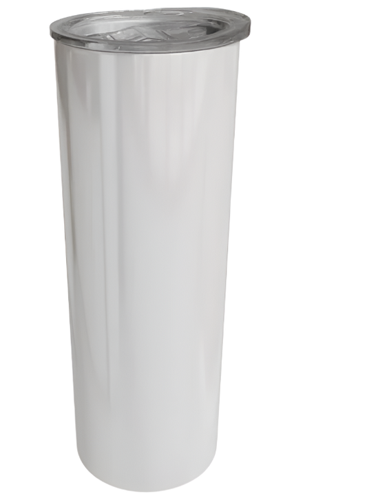Stainless Steel Skinny Tumbler - White Customizable