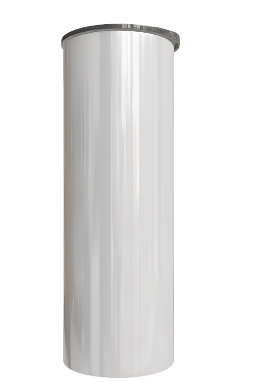 Stainless Steel Skinny Tumbler - White Customizable