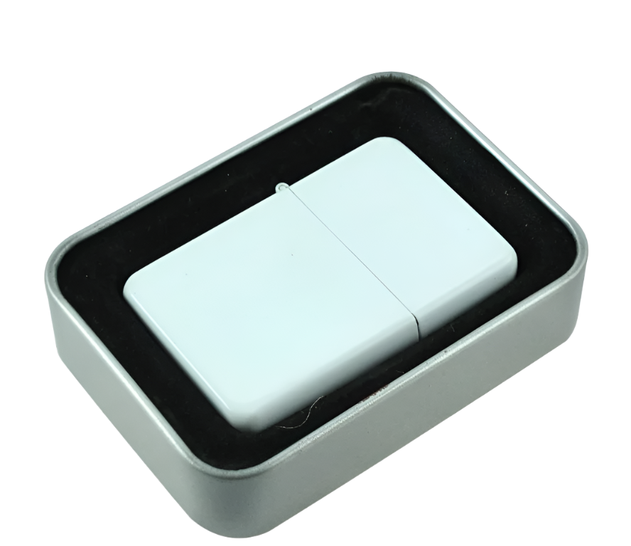 Lighter Zippo Style Personalised WHITE