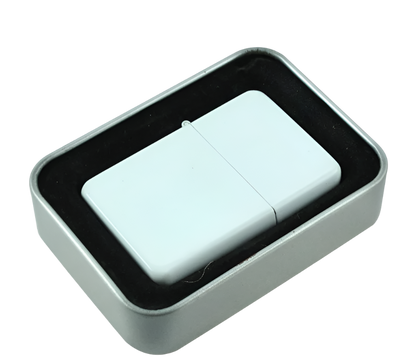 Lighter Zippo Style Personalised WHITE